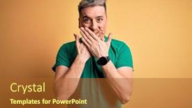  Presentation with yellow green - Audience pleasing presentation theme consisting of young-handsome-modern-man-wearing backdrop and a red colored foreground