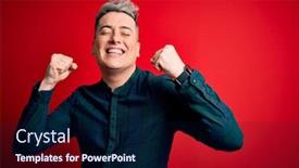  Presentation with modern elegant - Presentation theme enhanced with young-handsome-modern-man-wearing background and a navy blue colored foreground