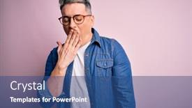  Presentation with sleepiness - Audience pleasing slides consisting of young-handsome-modern-man-wearing backdrop and a ocean colored foreground