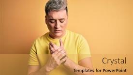  Presentation with inflammation - Cool new presentation design with young-handsome-modern-man-wearing backdrop and a yellow colored foreground