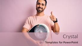  Presentation with vernier caliper bearing isolated - Audience pleasing PPT layouts consisting of young-handsome-slim-sportsman backdrop and a soft green colored foreground