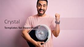  Presentation with beard - Audience pleasing theme consisting of young-handsome-slim-sportsman backdrop and a coral colored foreground