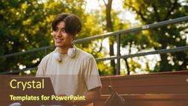  Presentation with asian - Theme having young-handsome-smiling-asian-boy background and a tawny brown colored foreground