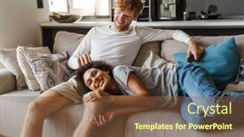  Presentation with knee - Theme having young-handsome-smiling-redhead-guy background and a tawny brown colored foreground