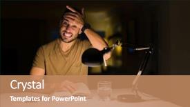  Presentation with young college student diagnosis of sti - Slide set featuring young handsome student man studying background and a  colored foreground