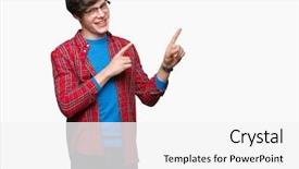  Presentation with young college student diagnosis of sti - Presentation theme consisting of young handsome student man wearing background and a  colored foreground