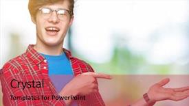  Presentation with young college student diagnosis of sti - PPT theme consisting of young handsome student man wearing background and a  colored foreground