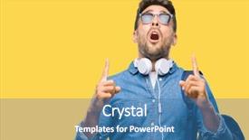  Presentation with tourist - Slide set consisting of young handsome tourist man wearing background and a teal colored foreground