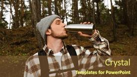  Presentation with hot tea - Slides enhanced with young-handsome-white-man-wearing background and a tawny brown colored foreground