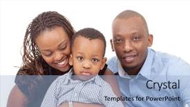  Presentation with african american church family - Amazing presentation theme having young happy afro american family backdrop and a  colored foreground