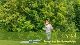  Presentation with filipino child playing - Theme featuring young happy child boy playing background and a  colored foreground