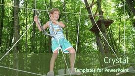  Presentation with child safety - Cool new presentation theme with young-happy-child-boy backdrop and a tawny brown colored foreground