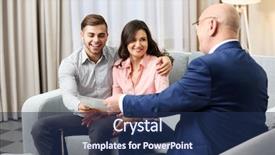  Presentation with couple therapy - Slide deck consisting of young happy couple after therapy background and a  colored foreground