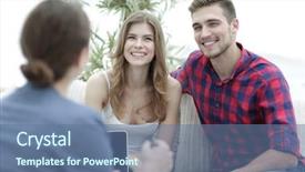  Presentation with young happy couple - Cool new theme with young happy couple at therapy backdrop and a ocean colored foreground