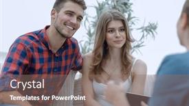  Presentation with family therapy - Amazing PPT theme having young-happy-couple-at-therapy backdrop and a gray colored foreground