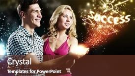  Presentation with happy life - Theme consisting of young happy couple dreaming background and a  colored foreground