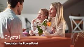  Presentation with family valentine - Theme enhanced with young-happy-family-celebrating-valentine background and a tawny brown colored foreground