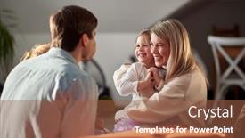  Presentation with family valentine - PPT layouts featuring young-happy-family-having background and a tawny brown colored foreground