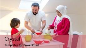  Presentation with baby foot newborn and family - Amazing theme having young happy family making food backdrop and a coral colored foreground