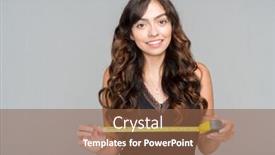  Presentation with home improvement - Cool new PPT theme with young-happy-hispanic-woman-doing backdrop and a tawny brown colored foreground