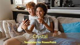  Presentation with happy 18th birthday - Presentation consisting of young-happy-interracial-couple-taking background and a tawny brown colored foreground