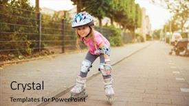  Presentation with activity - PPT layouts consisting of young happy skater trying exciting background and a mint green colored foreground