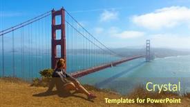  Presentation with golden woman - Amazing presentation having young-happy-woman-sitting backdrop and a tawny brown colored foreground