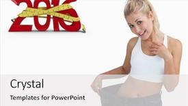  Presentation with old young - Beautiful theme featuring young healthy woman wearing old backdrop and a white colored foreground