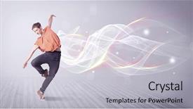  Presentation with hip hop dancing - Presentation with young hip hop dancer dancing background and a light gray colored foreground