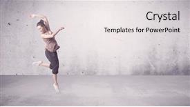  Presentation with hip - Colorful theme enhanced with young hip hop dancer dancing backdrop and a white colored foreground