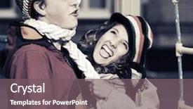  Presentation with hippie - Presentation consisting of young hippie couple having background and a violet colored foreground