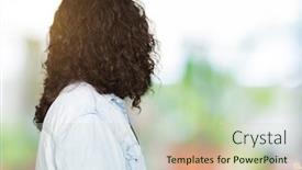  Presentation with long hair man - Audience pleasing slides consisting of young hipster man with long hair and beard wearing sunglasses looking to side relax profile pose with natural face with confident smile backdrop and a soft green colored foreground