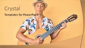  Presentation with classical - Cool new presentation design with young-hispanic-boy-wearing-summer backdrop and a yellow colored foreground