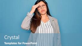  Presentation with blue business - Cool new theme with young-hispanic-business-woman-wearing backdrop and a teal colored foreground