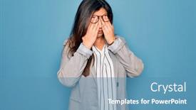  Presentation with business vision - Presentation theme enhanced with young-hispanic-business-woman-wearing background and a teal colored foreground