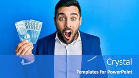  Presentation with chilean - Colorful presentation theme enhanced with young-hispanic-businessman-wearing-business backdrop and a cobalt blue colored foreground