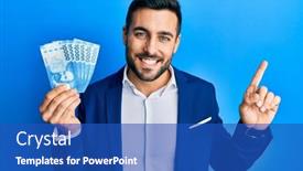  Presentation with chilean - Theme featuring young-hispanic-businessman-wearing-business background and a cobalt blue colored foreground