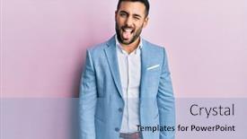  Presentation with emotion - Amazing presentation theme having young-hispanic-businessman-wearing-business backdrop and a light blue colored foreground