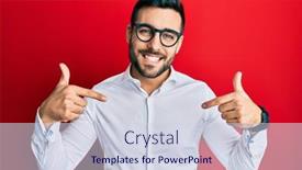  Presentation with hispanic - Audience pleasing slide set consisting of young-hispanic-businessman-wearing-shirt backdrop and a sky blue colored foreground