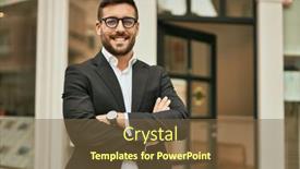  Presentation with hispanic - Audience pleasing slide deck consisting of young-hispanic-businessman-with-arms backdrop and a tawny brown colored foreground