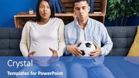  Presentation with fish ball - Theme with young-hispanic-couple-expecting background and a teal colored foreground