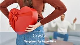  Presentation with young happy couple - Presentation design having young-hispanic-couple-smiling-happy background and a teal colored foreground