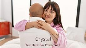  Presentation with young happy couple - Theme having young-hispanic-couple-smiling-happy background and a  colored foreground