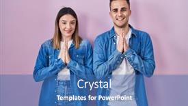  Presentation with forgiveness - Slides enhanced with young-hispanic-couple-standing-over background and a  colored foreground