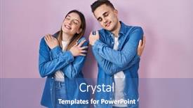  Presentation with confident love - Presentation with young-hispanic-couple-standing-over background and a ocean colored foreground