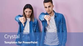  Presentation with bad - Slide set enhanced with young-hispanic-couple-standing-over background and a ocean colored foreground