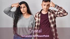  Presentation with acne - PPT layouts having young-hispanic-couple-standing-over background and a tawny brown colored foreground