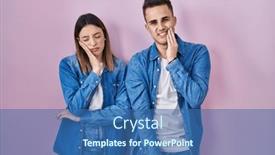  Presentation with illness - Presentation design with young-hispanic-couple-standing-over background and a  colored foreground