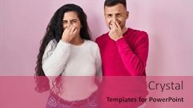  Presentation with breath - Slides enhanced with young-hispanic-couple-standing-over background and a red colored foreground