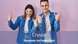  Presentation with rock music - PPT theme enhanced with young-hispanic-couple-standing-over background and a  colored foreground